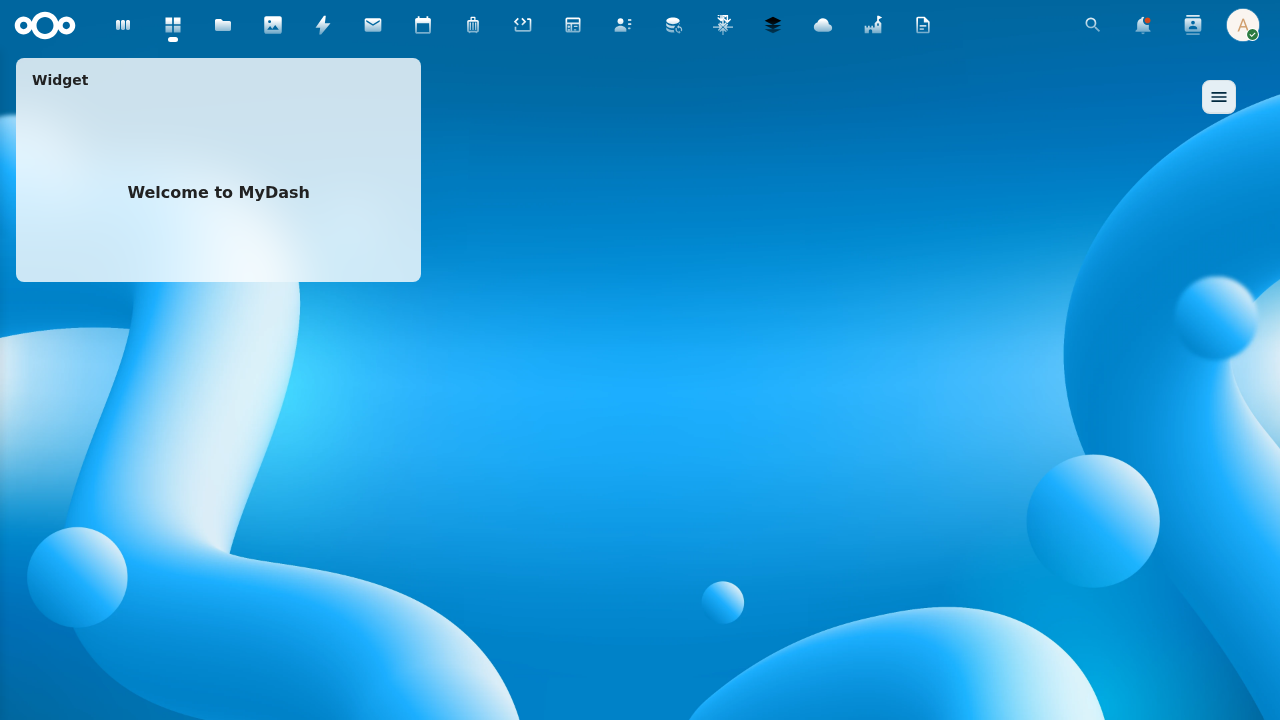 Label widget rendered